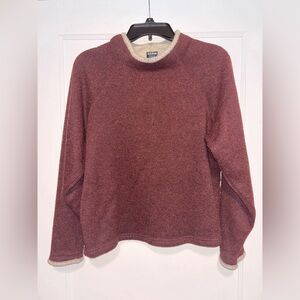 Kuhl Alfpaca Sweatshirt Women Medium Red Fleece Sweater Hiking Long Sleeve Layer